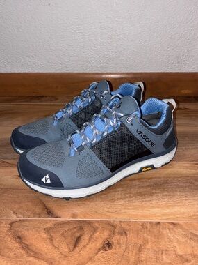Vasque Womens Breeze Lt Low Gtx Blue Hiking Shoes - size 8.5